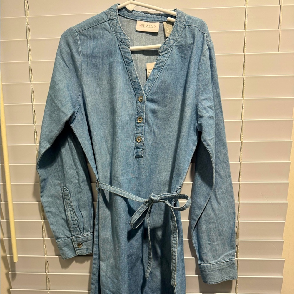 Girls long sleeve Jean dress